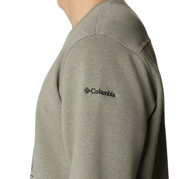 🆕Columbia Men's Hart Mountain Graphic Crew, XL and XXL- Stone Green H/Hike Grap - Picture 3 of 5